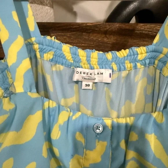 Derek Lam Blue and Yellow Maxi Dress - Picture 6 of 10